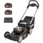 WORX WG749E Akku-Rasenmäher mit 2 x 4,0 Ah Akkus und Doppelladegerät