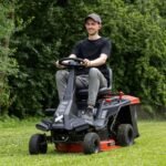Benzin-Rasenmahertraktor mit Elektrostarter 196cc 61cm Scheppach – Bild 2