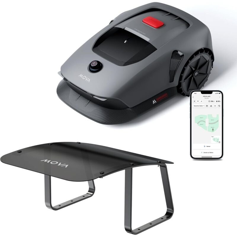 161226988_1-1.jpg MOVA 600 Mähroboter Kit mit Garage und Ersatzklingen, für 600 m² – Bild 1