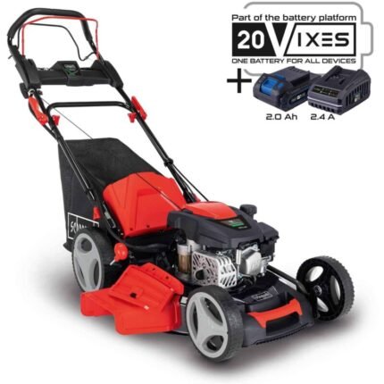 Selbstfahrender Benzin-Rasenmaher Elektrostart 173cc 51cm Scheppach