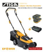 Stiga Collector 136e Rasenmäher inkl. Ladegerät und 2x Akku – Bild 2