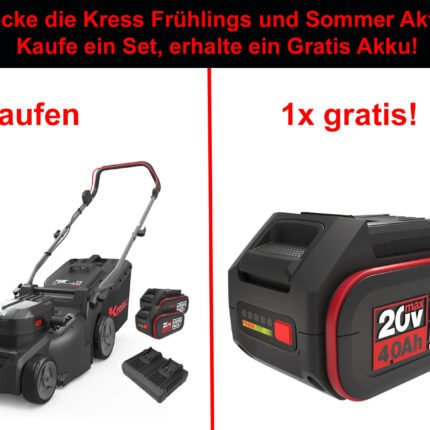 Kress KG745 Rasenmäher mit Akku inkl. Ladegerät
