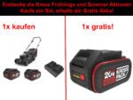 Kress KG748 Rasenmäher mit 2x Akku KAB04 + Ladegerät KAC04
