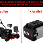 Kress KG760E Akku Rasenmäher inkl. Akku und Ladegerät – SET